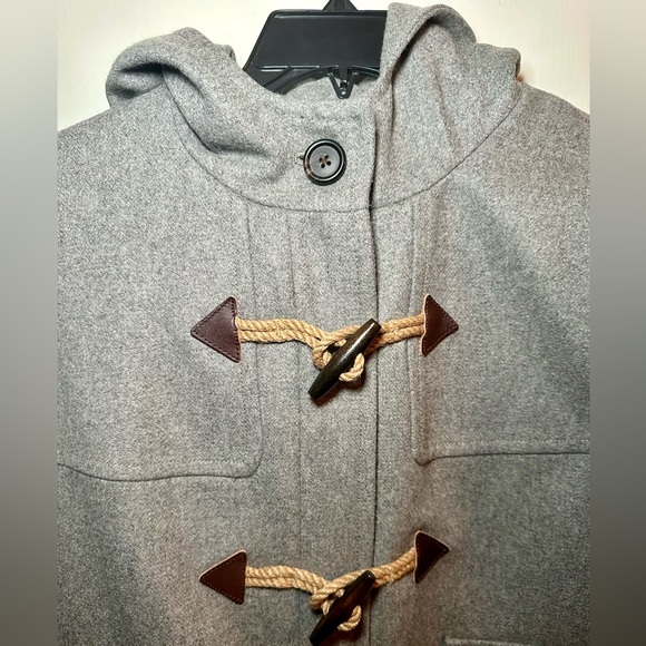 J. Crew gray classic duffle coat with toggles Size 12 - Picture 3 of 16